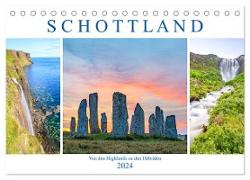 Von den Highlands zu den Hebriden (Tischkalender 2024 DIN A5 quer), CALVENDO Monatskalender