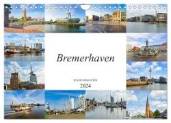 Bremerhaven Stadtansichten (Wandkalender 2024 DIN A4 quer), CALVENDO Monatskalender