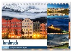 Innsbruck - Hauptstadt der Alpen (Tischkalender 2024 DIN A5 quer), CALVENDO Monatskalender