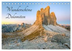 Wunderschöne Dolomiten (Tischkalender 2024 DIN A5 quer), CALVENDO Monatskalender