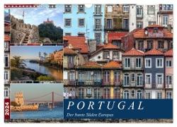 Portugal, der bunte Süden Europas (Wandkalender 2024 DIN A3 quer), CALVENDO Monatskalender