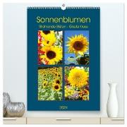 Sonnenblumen - Strahlende Blüten (hochwertiger Premium Wandkalender 2024 DIN A2 hoch), Kunstdruck in Hochglanz