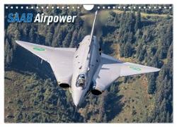 Saab Airpower (Wandkalender 2024 DIN A4 quer), CALVENDO Monatskalender