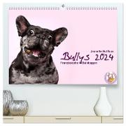 Bullys - Französische Bulldoggen 2024 (hochwertiger Premium Wandkalender 2024 DIN A2 quer), Kunstdruck in Hochglanz