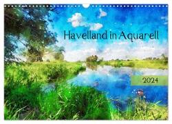 Havelland in Aquarell (Wandkalender 2024 DIN A3 quer), CALVENDO Monatskalender