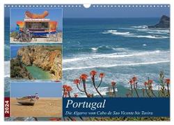 Portugal - Die Algarve vom Cabo de Sao Vicente bis Tavira (Wandkalender 2024 DIN A3 quer), CALVENDO Monatskalender