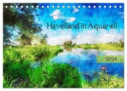 Havelland in Aquarell (Tischkalender 2024 DIN A5 quer), CALVENDO Monatskalender