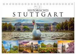 Historisches Stuttgart 2024 (Tischkalender 2024 DIN A5 quer), CALVENDO Monatskalender