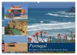 Portugal - Die Algarve vom Cabo de Sao Vicente bis Tavira (Wandkalender 2024 DIN A2 quer), CALVENDO Monatskalender
