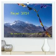 NEPAL - rund um die Annapurna (hochwertiger Premium Wandkalender 2024 DIN A2 quer), Kunstdruck in Hochglanz