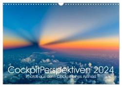 CockpitPerspektiven 2024 (Wandkalender 2024 DIN A3 quer), CALVENDO Monatskalender