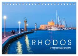 RHODOS Impressionen (Tischkalender 2024 DIN A5 quer), CALVENDO Monatskalender