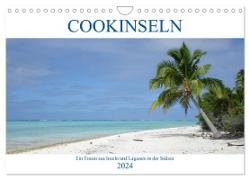 Cookinseln - Ein Traum aus Inseln und Lagunen in der Südsee (Wandkalender 2024 DIN A4 quer), CALVENDO Monatskalender