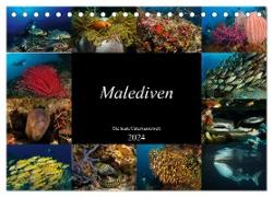 Malediven - Die bunte Unterwasserwelt (Tischkalender 2024 DIN A5 quer), CALVENDO Monatskalender