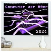 Computer der 80er (hochwertiger Premium Wandkalender 2024 DIN A2 quer), Kunstdruck in Hochglanz