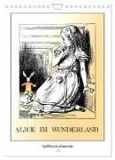 Alice im Wunderland - Weltliteraturkalender (Wandkalender 2024 DIN A4 hoch), CALVENDO Monatskalender