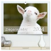 Ziegenkinder (hochwertiger Premium Wandkalender 2024 DIN A2 quer), Kunstdruck in Hochglanz