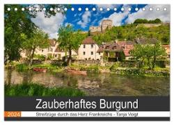 Zauberhaftes Burgund (Tischkalender 2024 DIN A5 quer), CALVENDO Monatskalender