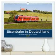 Eisenbahn in Deutschland (hochwertiger Premium Wandkalender 2024 DIN A2 quer), Kunstdruck in Hochglanz