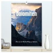 Dolomiten - Reise um die bleichen Berge zu entdecken (hochwertiger Premium Wandkalender 2024 DIN A2 hoch), Kunstdruck in Hochglanz