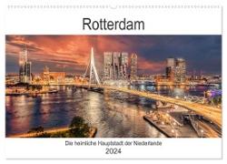 Rotterdam - Die heimliche Hauptstadt der Niederlande (Wandkalender 2024 DIN A2 quer), CALVENDO Monatskalender