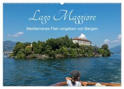 Lago Maggiore - Mediterranes Flair umgeben von Bergen (Wandkalender 2024 DIN A2 quer), CALVENDO Monatskalender