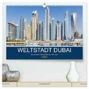 Weltstadt Dubai (hochwertiger Premium Wandkalender 2024 DIN A2 quer), Kunstdruck in Hochglanz