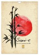 Sumi-e Kunst im japanischen Stil (Wandkalender 2024 DIN A4 hoch), CALVENDO Monatskalender