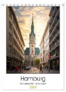 Hamburg - Die schönste Hafenstadt (Tischkalender 2024 DIN A5 hoch), CALVENDO Monatskalender