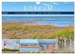 Borkum: Streifzüge über die Nordseeinsel (Wandkalender 2024 DIN A4 quer), CALVENDO Monatskalender
