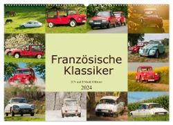 Französische Klassiker - 2CV und D Modell Oldtimer (Wandkalender 2024 DIN A2 quer), CALVENDO Monatskalender