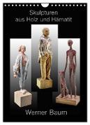 Skulpturen aus Holz und Hämatit - Werner Baum (Wandkalender 2024 DIN A4 hoch), CALVENDO Monatskalender