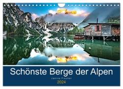 Schönste Berge der Alpen (Wandkalender 2024 DIN A4 quer), CALVENDO Monatskalender