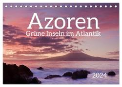Azoren - Grüne Inseln im Atlantik 2024 (Tischkalender 2024 DIN A5 quer), CALVENDO Monatskalender