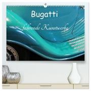 Bugatti - fahrende Kunstwerke (hochwertiger Premium Wandkalender 2024 DIN A2 quer), Kunstdruck in Hochglanz
