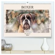 Boxer Photo&Kunst (hochwertiger Premium Wandkalender 2024 DIN A2 quer), Kunstdruck in Hochglanz