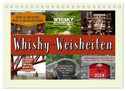 Whisky-Weisheiten (Tischkalender 2024 DIN A5 quer), CALVENDO Monatskalender