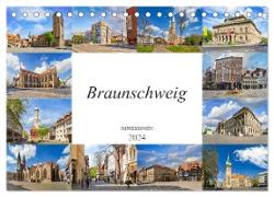 Braunschweig Impressionen (Tischkalender 2024 DIN A5 quer), CALVENDO Monatskalender