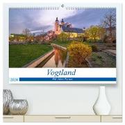 Vogtland - 900 Jahre Plauen (hochwertiger Premium Wandkalender 2024 DIN A2 quer), Kunstdruck in Hochglanz