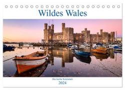 Wildes Wales (Tischkalender 2024 DIN A5 quer), CALVENDO Monatskalender