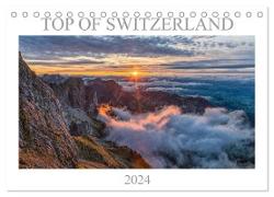 Top of Switzerland (Tischkalender 2024 DIN A5 quer), CALVENDO Monatskalender