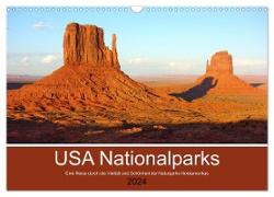 USA Nationalparks - Eine Reise durch die Vielfalt und Schönheit der Naturparks Nordamerikas (Wandkalender 2024 DIN A3 quer), CALVENDO Monatskalender