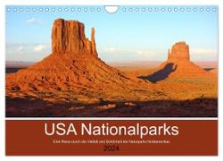 USA Nationalparks - Eine Reise durch die Vielfalt und Schönheit der Naturparks Nordamerikas (Wandkalender 2024 DIN A4 quer), CALVENDO Monatskalender