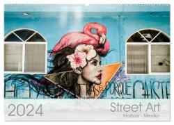 Street Art - Holbox, Mexico (Wandkalender 2024 DIN A2 quer), CALVENDO Monatskalender