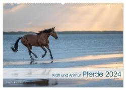 Pferde 2024 Kraft und Anmut (Wandkalender 2024 DIN A2 quer), CALVENDO Monatskalender