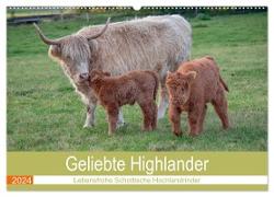 Geliebte Highlander (Wandkalender 2024 DIN A2 quer), CALVENDO Monatskalender