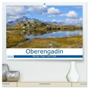 Oberengadin - Berge, Seen und Licht (hochwertiger Premium Wandkalender 2024 DIN A2 quer), Kunstdruck in Hochglanz