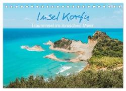 Insel Korfu - Trauminsel im Ionischen Meer (Tischkalender 2024 DIN A5 quer), CALVENDO Monatskalender