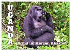 Uganda ¿ Land im Herzen Afrikas (Wandkalender 2024 DIN A2 quer), CALVENDO Monatskalender