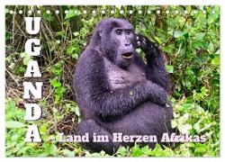 Uganda ¿ Land im Herzen Afrikas (Tischkalender 2024 DIN A5 quer), CALVENDO Monatskalender